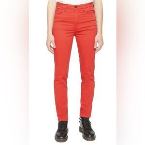 FREE PEOPLE x SANDRINE ROSE Women’s Hi-Skinny Jean Blood Red
